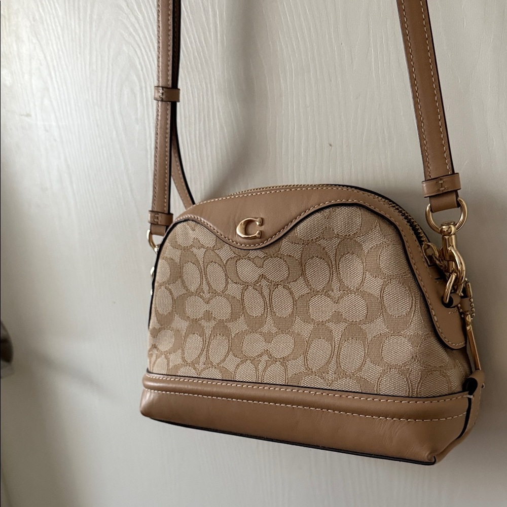 Coach Beige and Tan Crossbody Bag